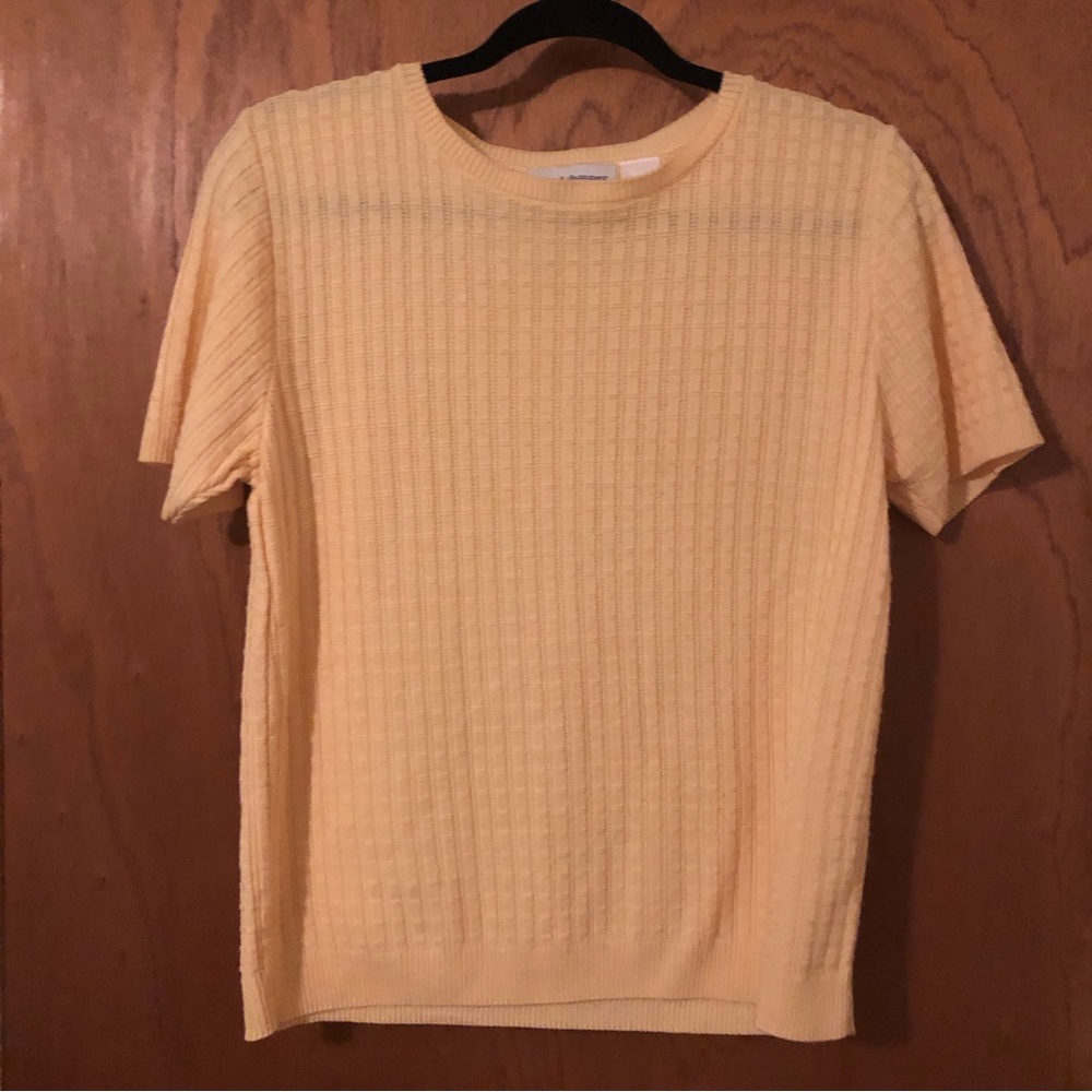 Alfred Dunner Light Yellow Sweater Top